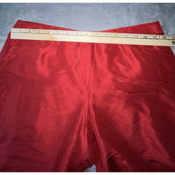 Lauren Ralph‎ Lauren Silk Blazer & Pant Set Women’s Size 6 Red 3 Button - Picture 16 of 16